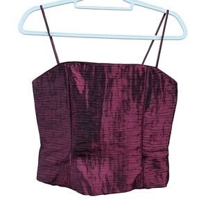 90s Vintage Scott McClintock Deep Burgundy Top